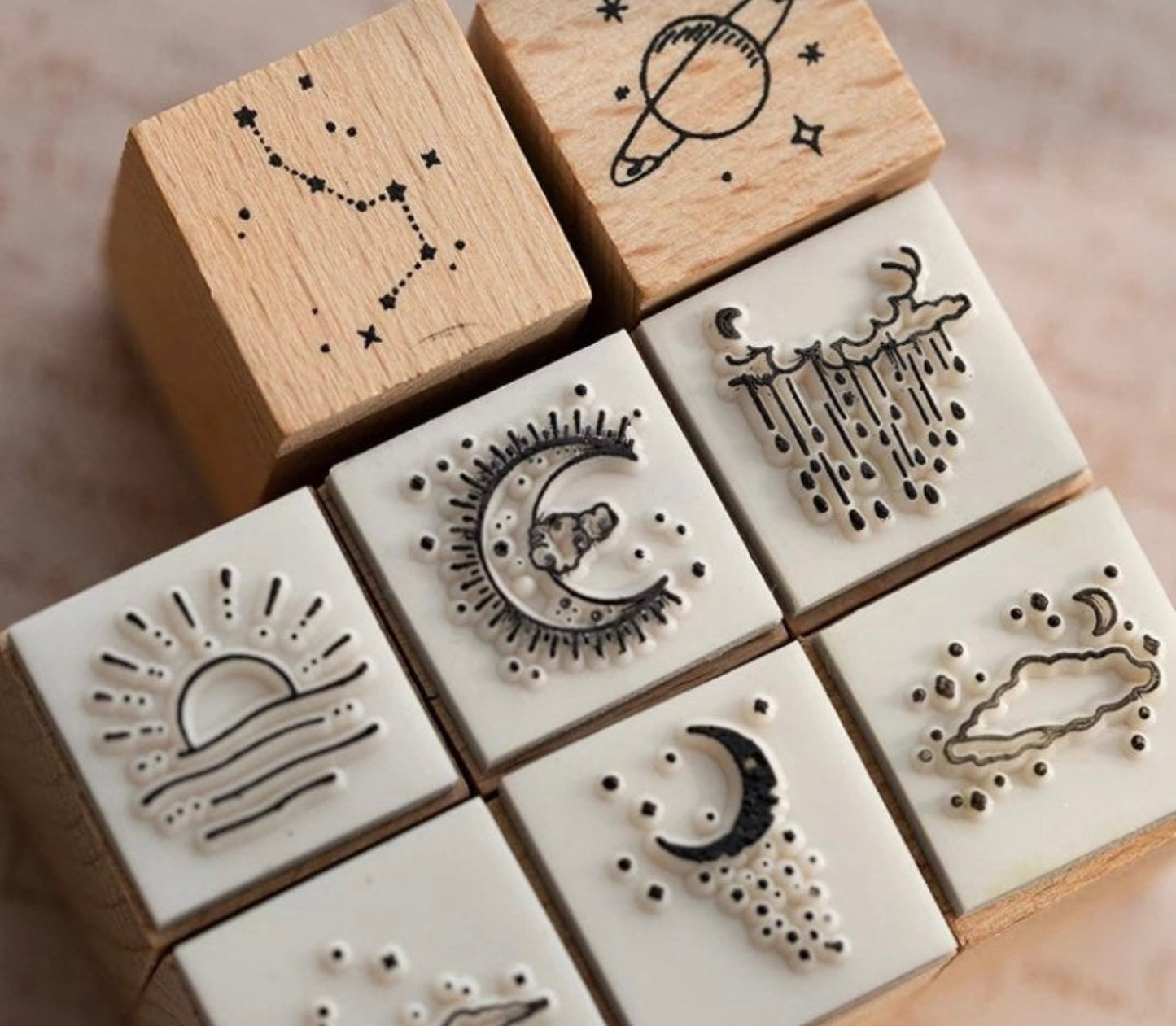 Moon and Celestial Stamp Set