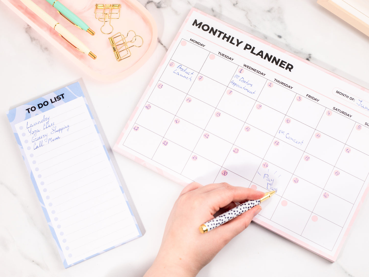 Monthly Desk Planner