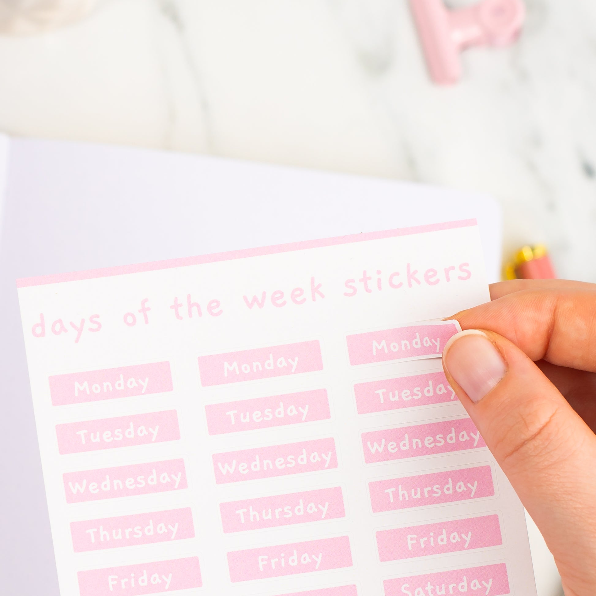Alphabet, Monthly and Day Planner Sticker Sheets