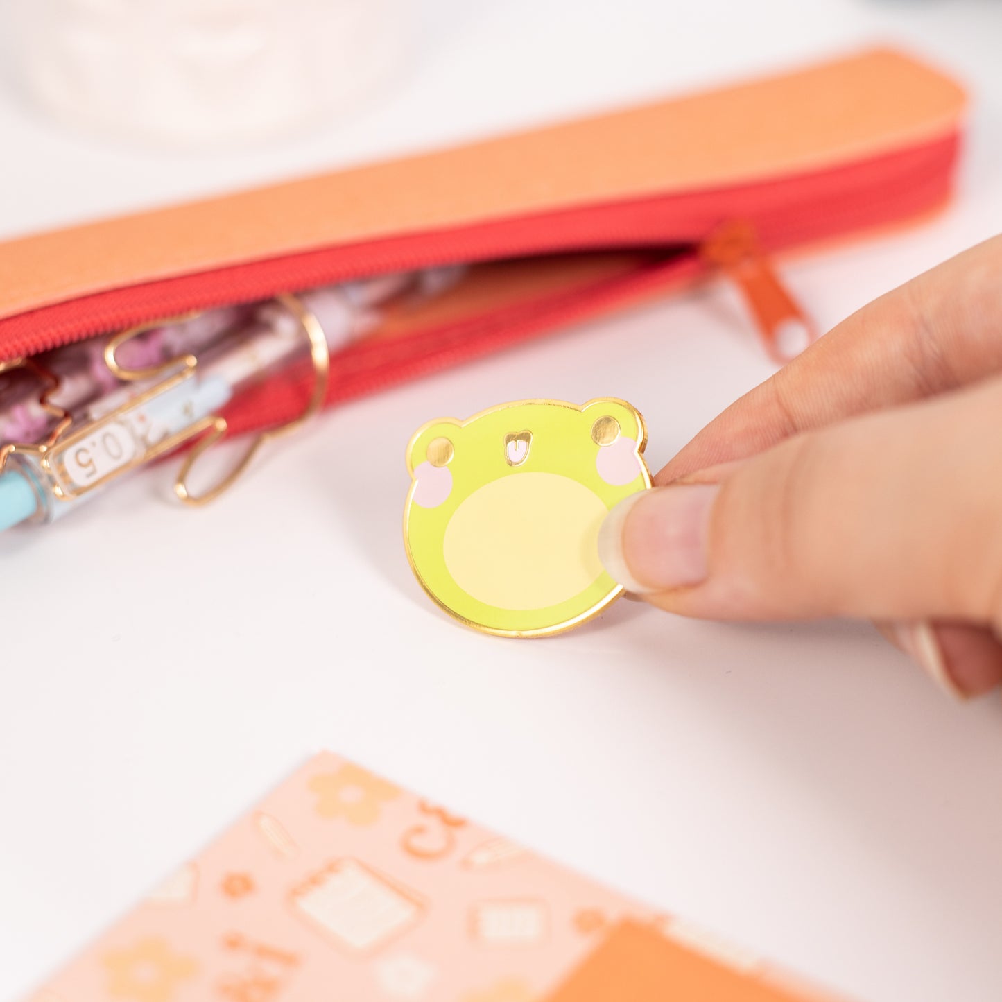 Multi-Coloured Frog Hard Enamel Pins