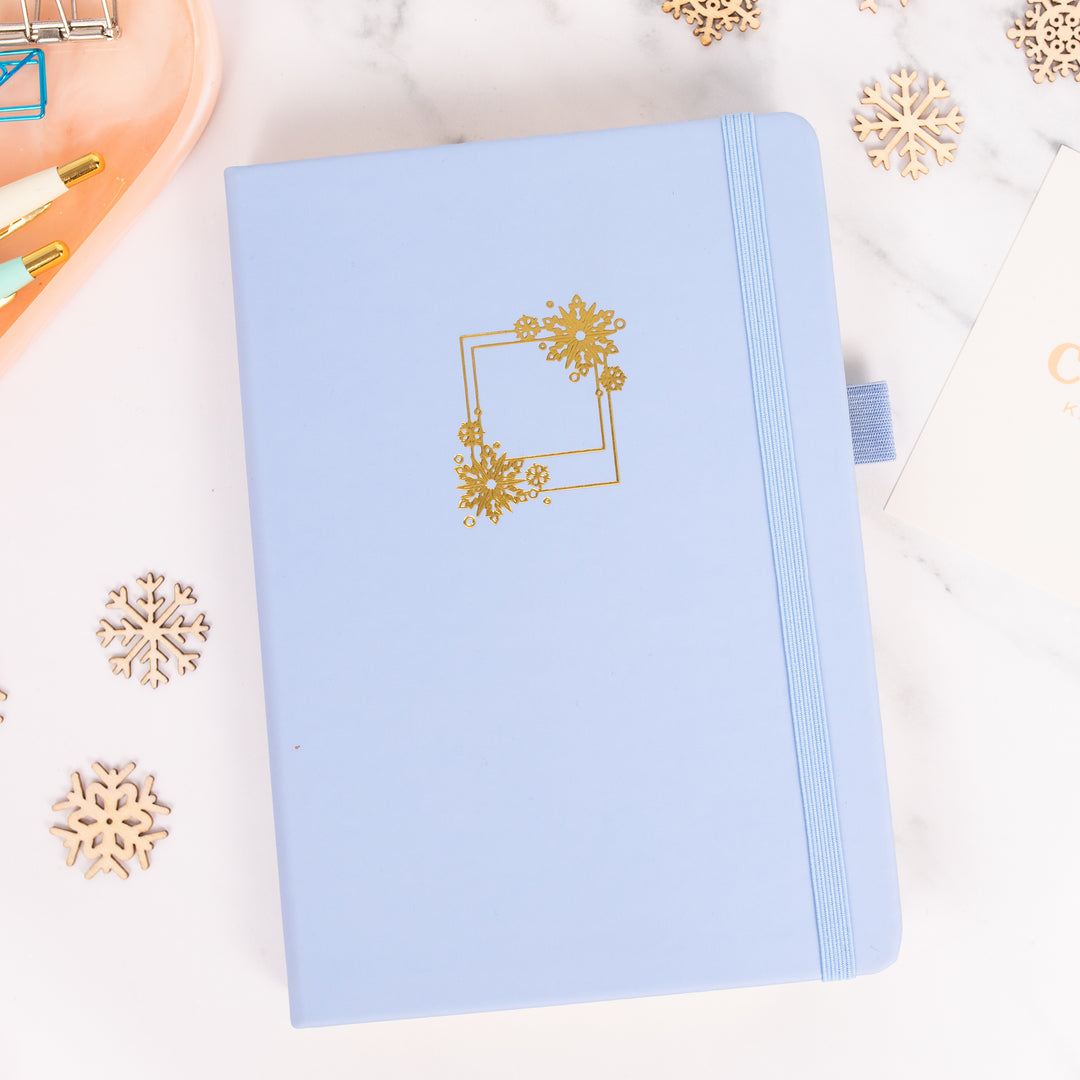 Snowflake Polaroid A5 Dot Grid Journal