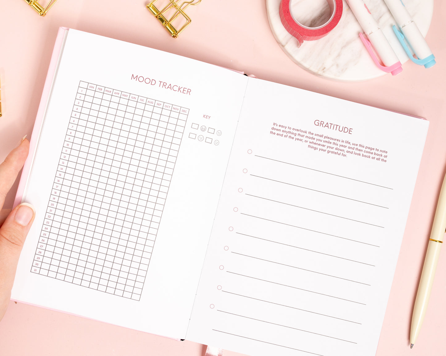 Weekly Undated Pink A5 Planner