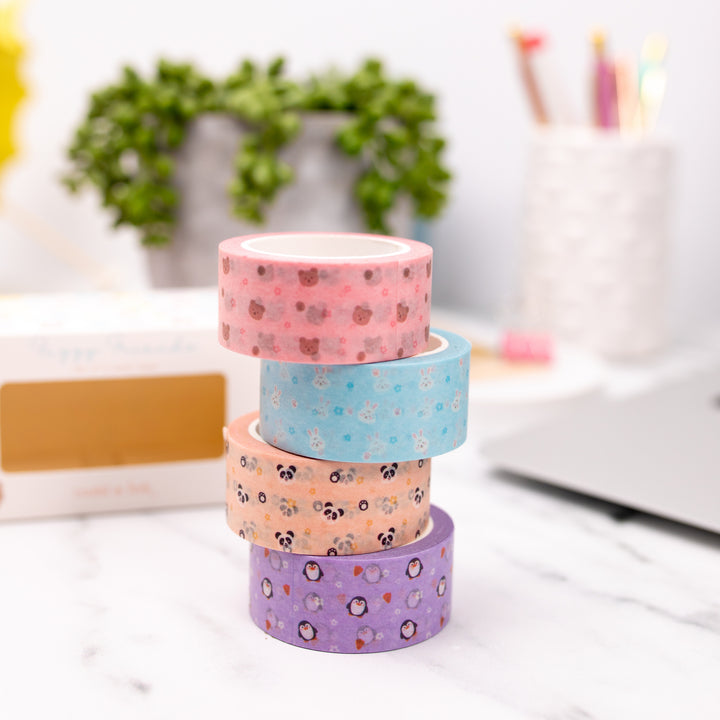 Fuzzy Friends Washi Tape Set