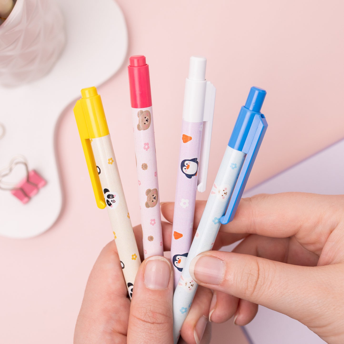 Kawaii Animal Ballpoint Pen Set