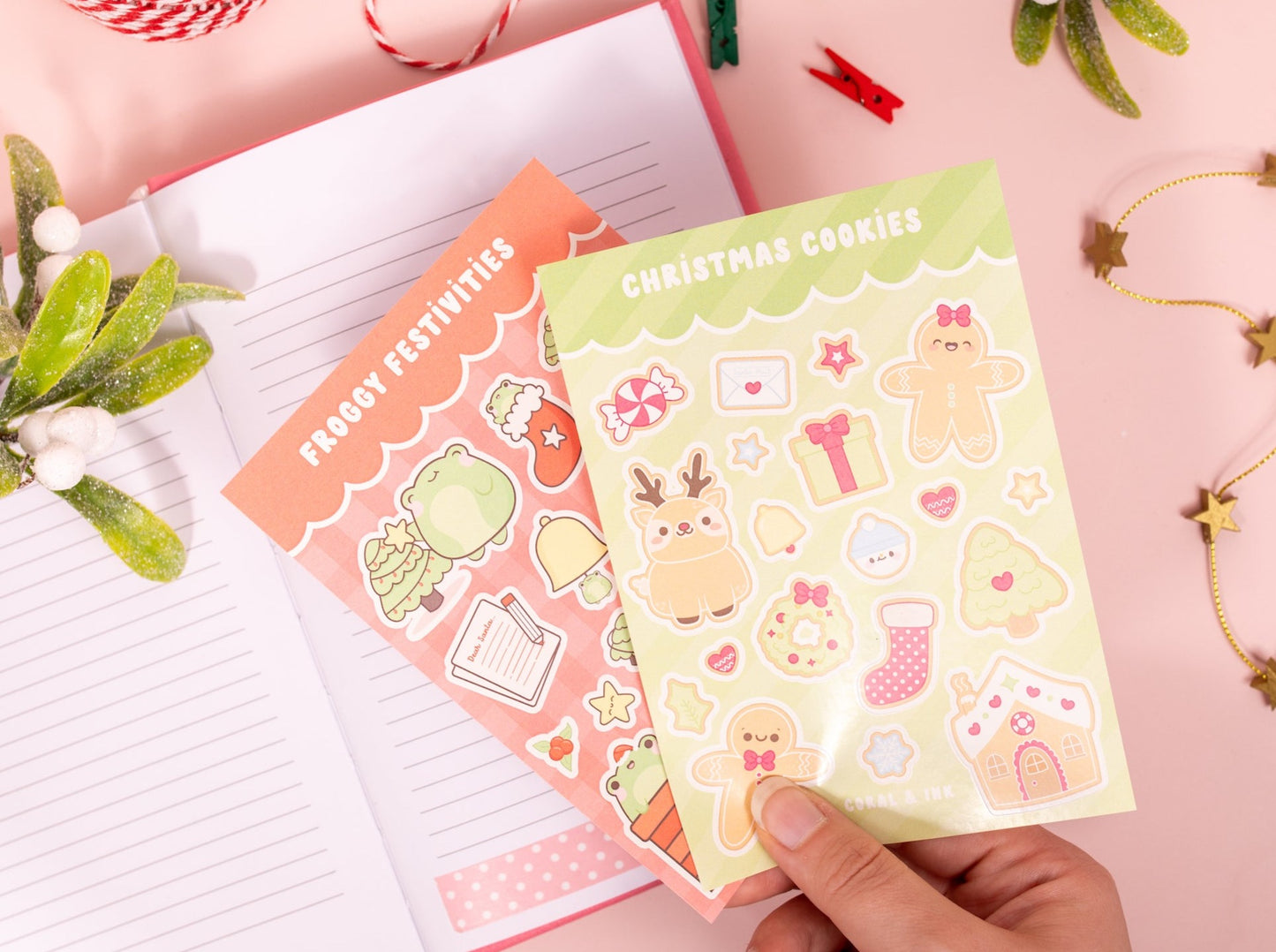 Kawaii Christmas Sticker Sheets