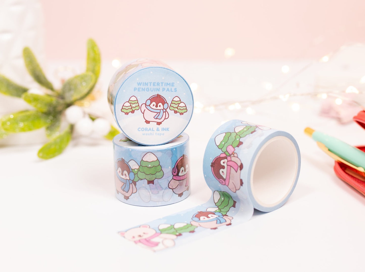 Wintertime Penguin Pals Washi Tape