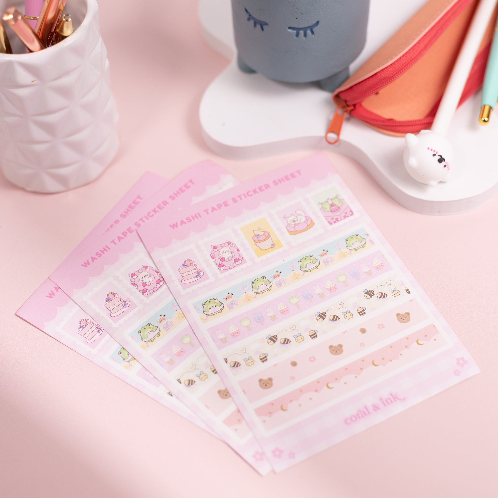Washi Tape Sample Sticker Sheet