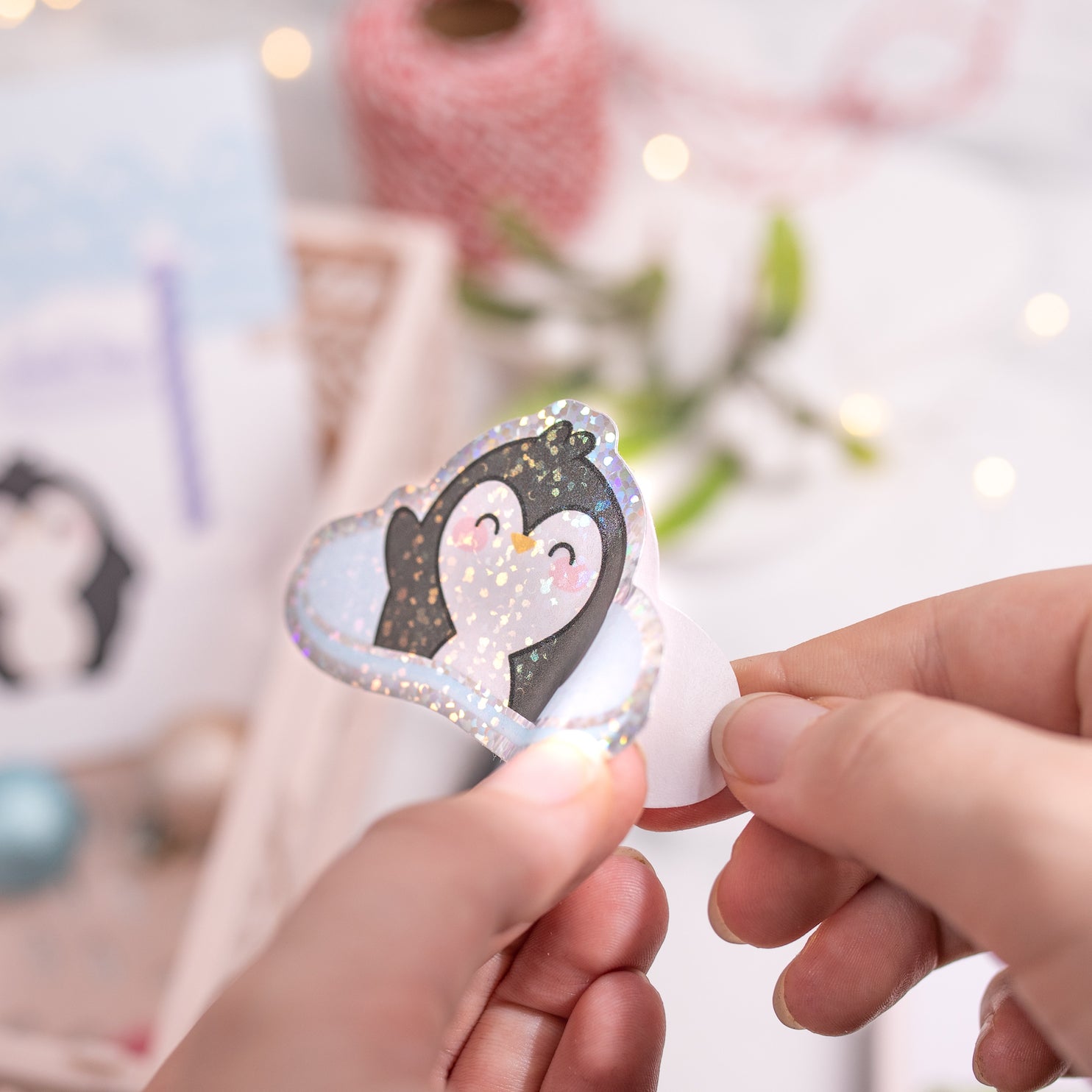 Penguin Holographic Sticker Decal