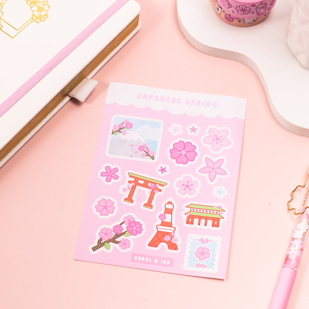 Japanese Spring Sticker Sheet