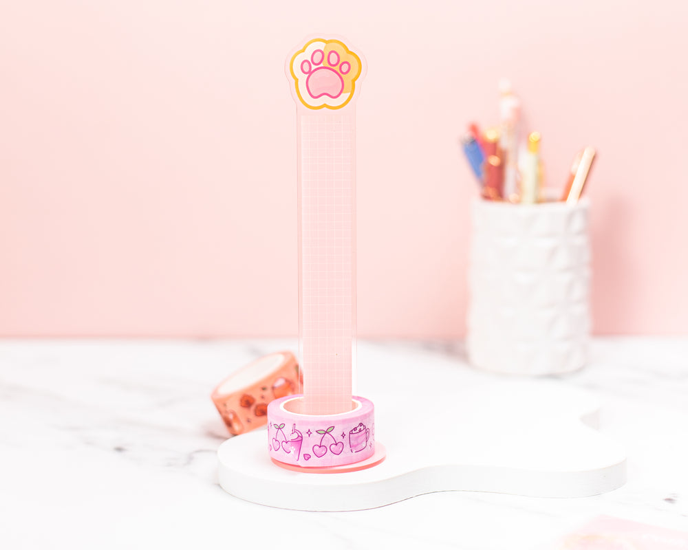 Cat Paw Washi Tape Stand coral and ink