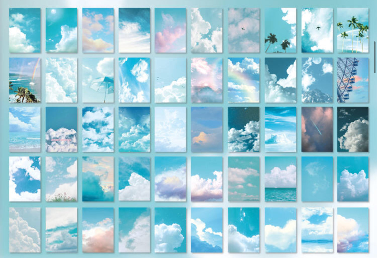 Aesthetic sky sticker book