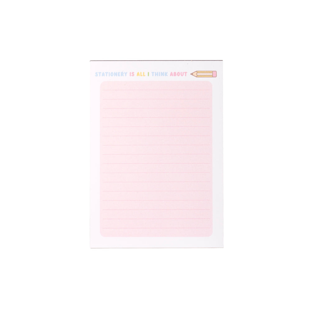 Stationery Is All I Think About A6 Memo Pad