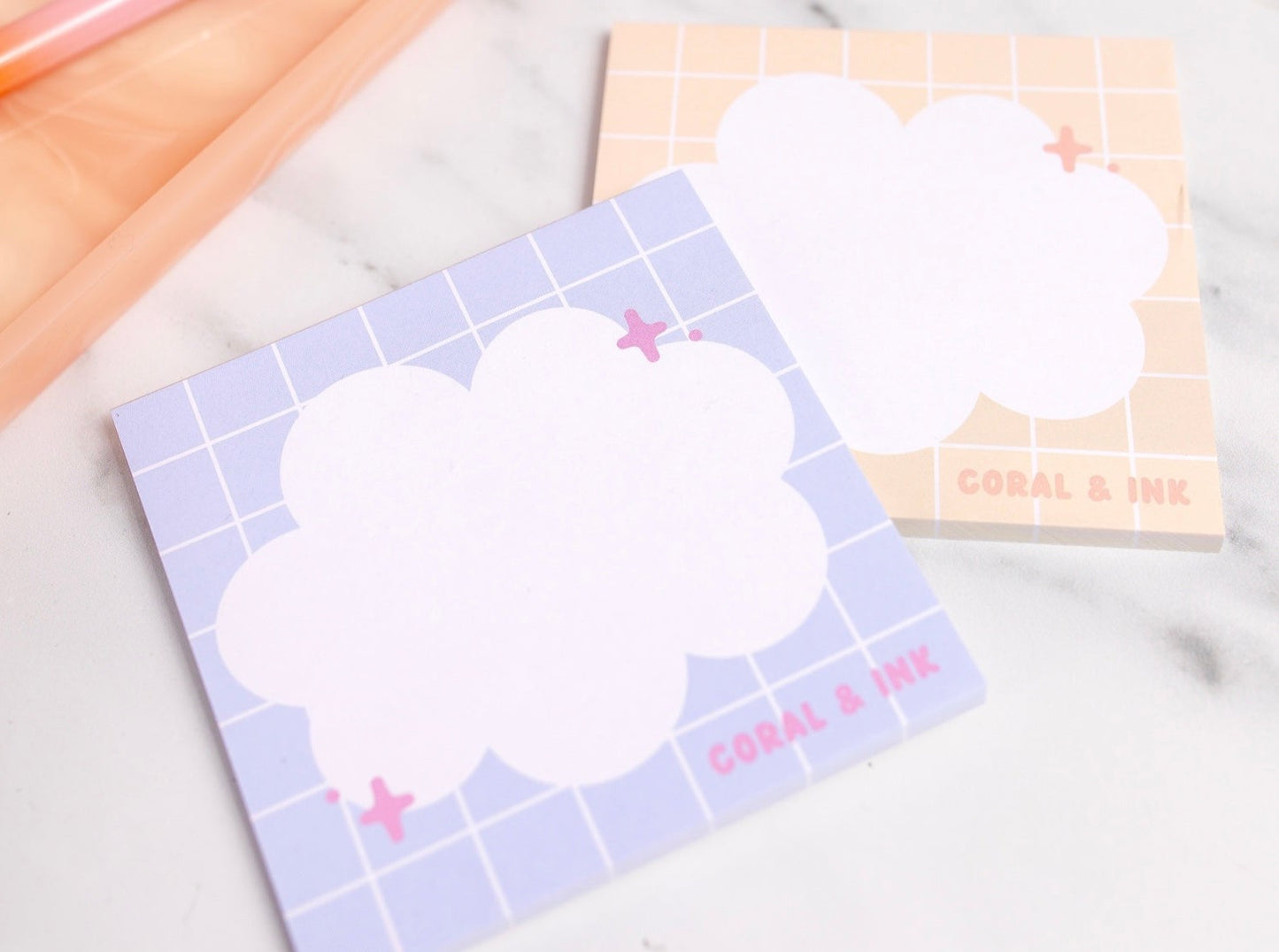 Puffy Cloud Memo Pads coralandink