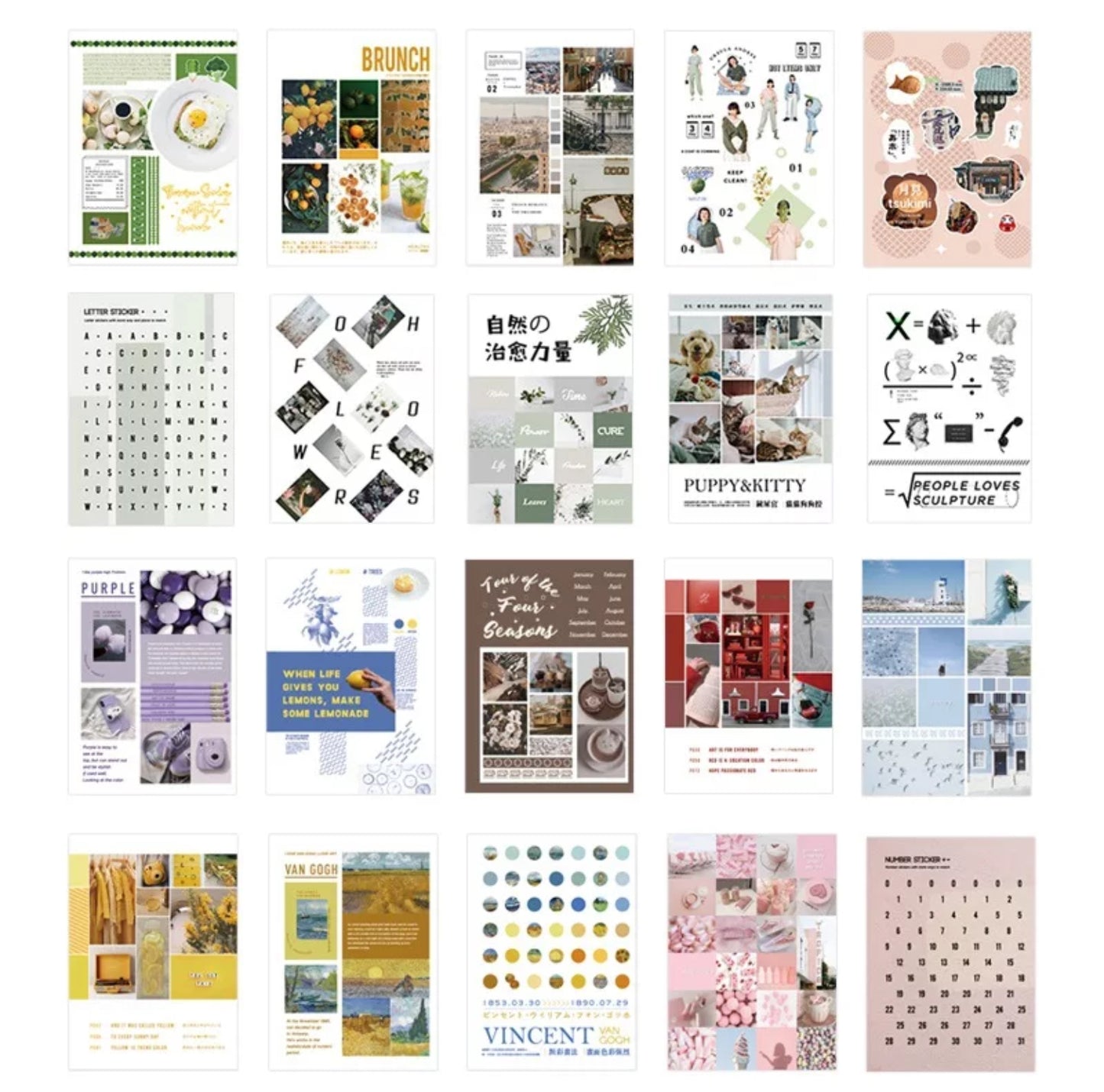 Aesthetic Journal Sticker Magazine