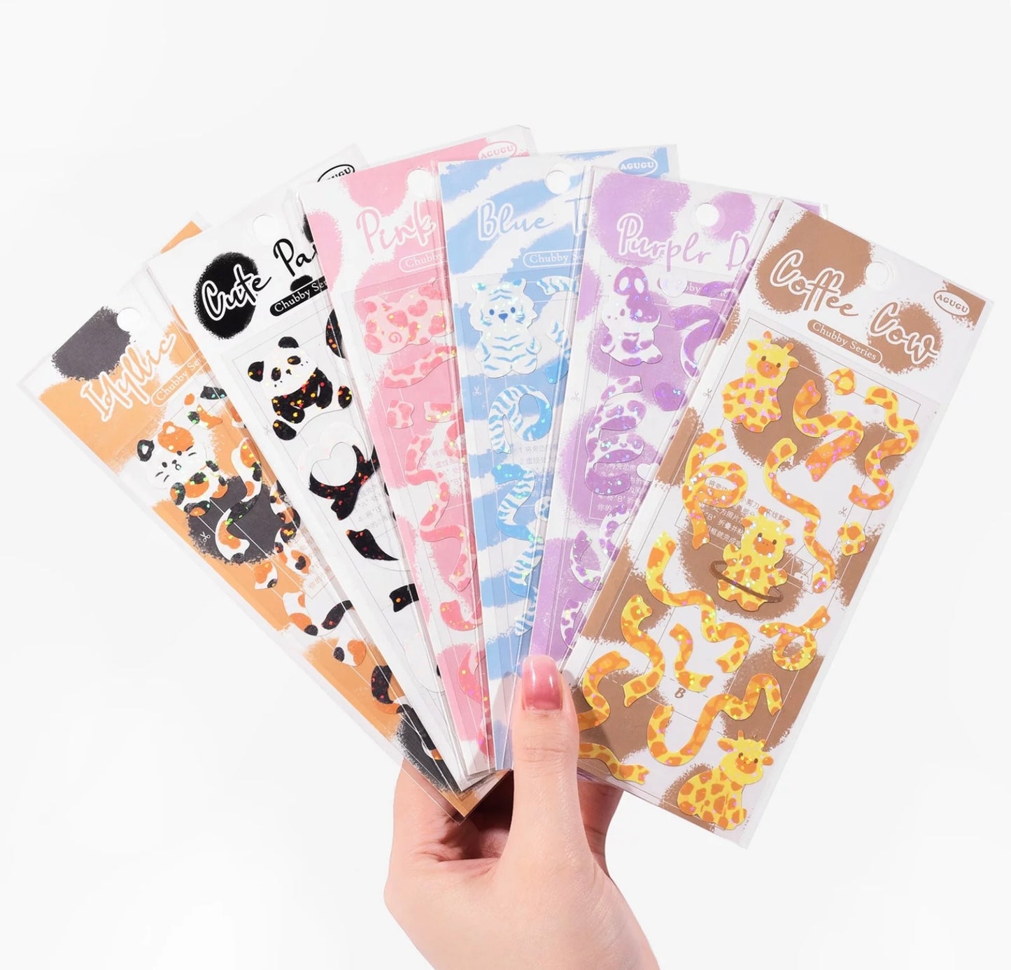Kawaii Animal Holographic Sticker Sheets