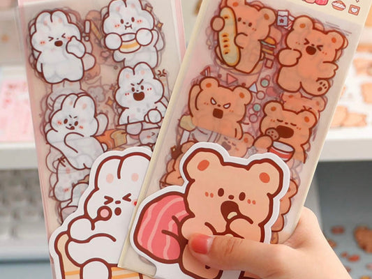 Kawaii Bunny Bear Sticker Sheet Sets