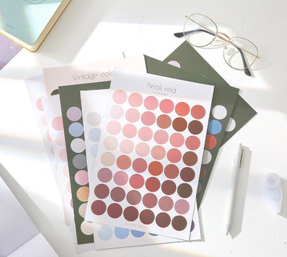 Aesthetic Dot Planner Sticker Sheets