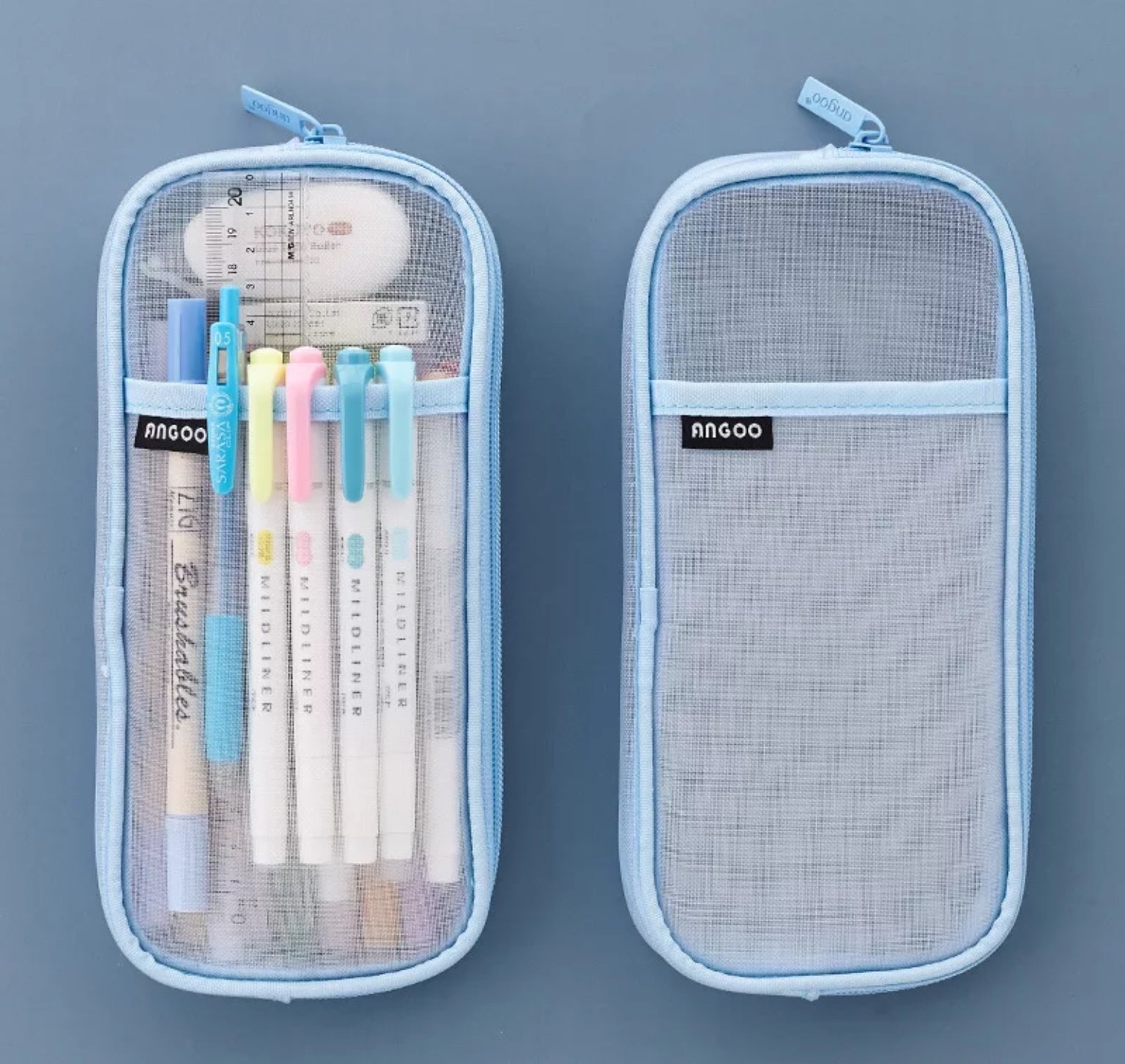 Mesh Large Capacity Pencil Cases  Aesthetic School Supplies – Coral & Ink