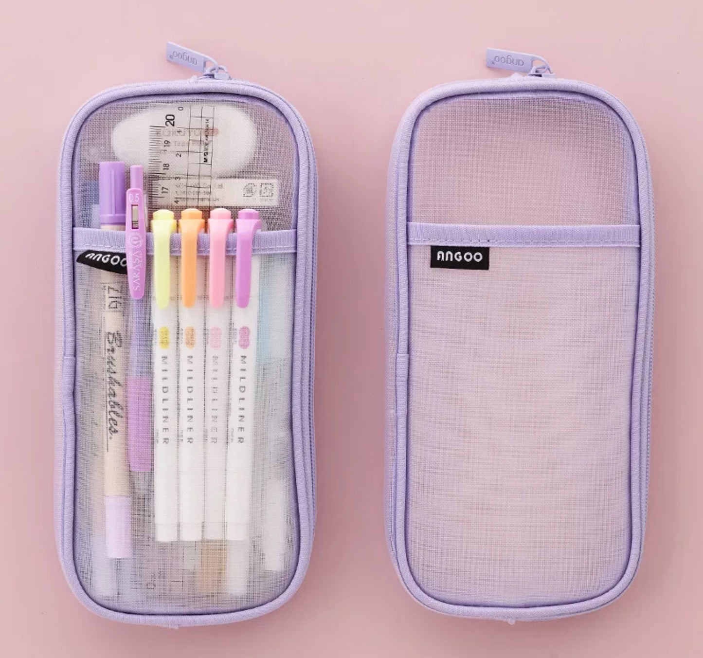 Mesh Large Capacity Pencil Cases