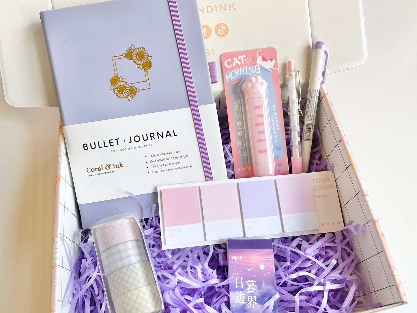 Bullet Journal Starter Kit Purple Lilac Combo