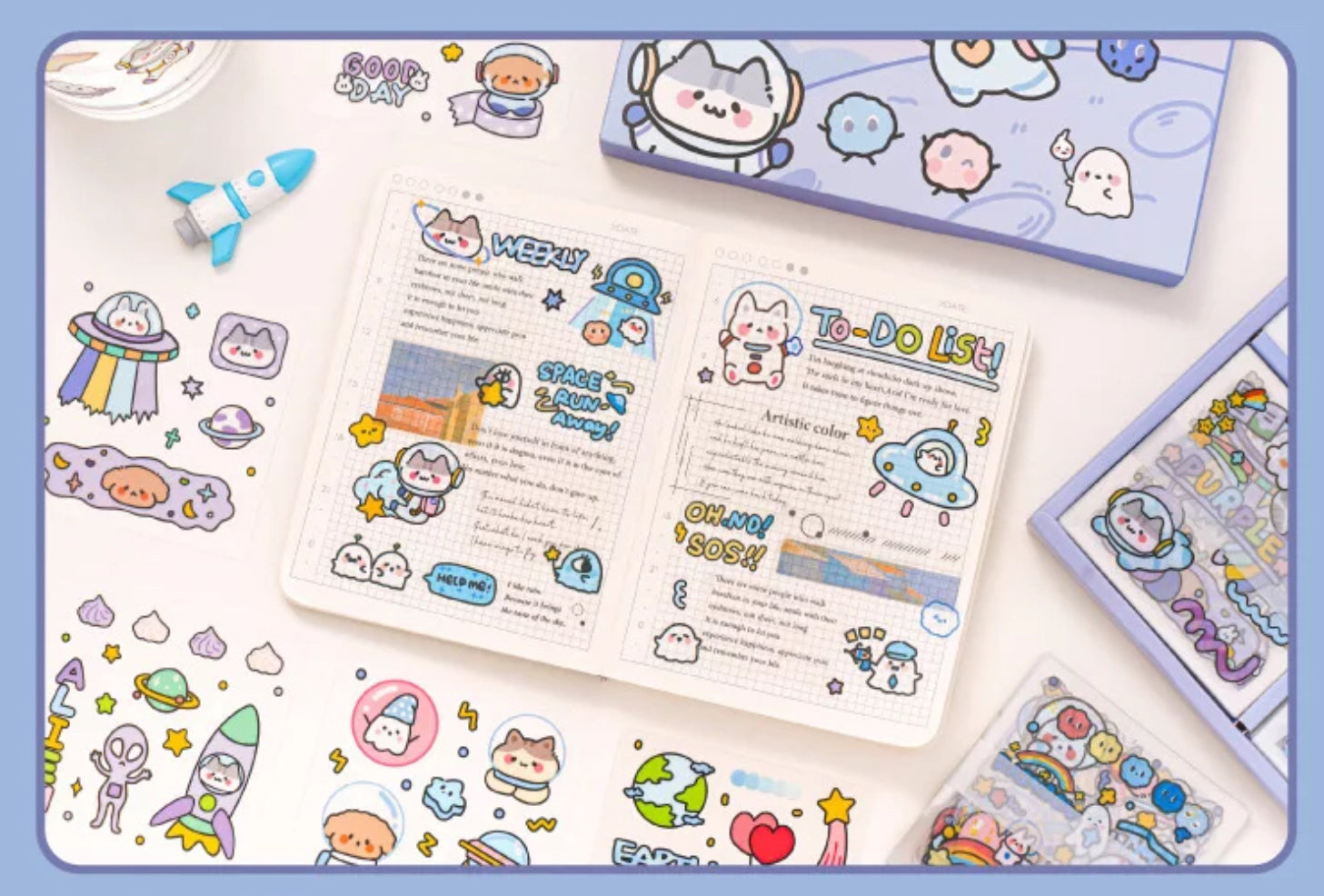 Cute Character Sticker Gift Box  Kawaii stickers, Cute stickers