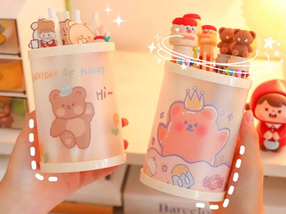 Kawaii DIY Pen Pots coralandink