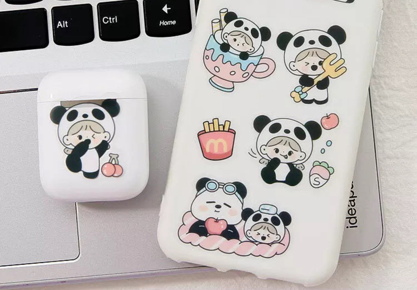 Kawaii Cow and Panda Stickers