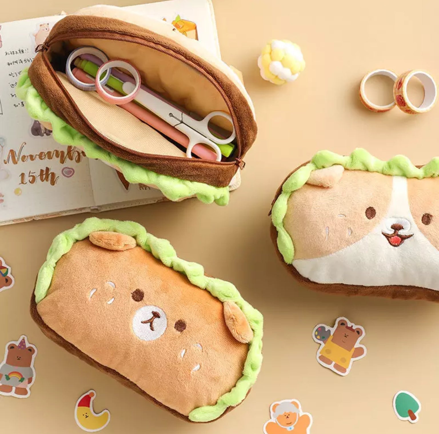 These super cute super pencil cases are perfect for carrying around all your everyday school esse