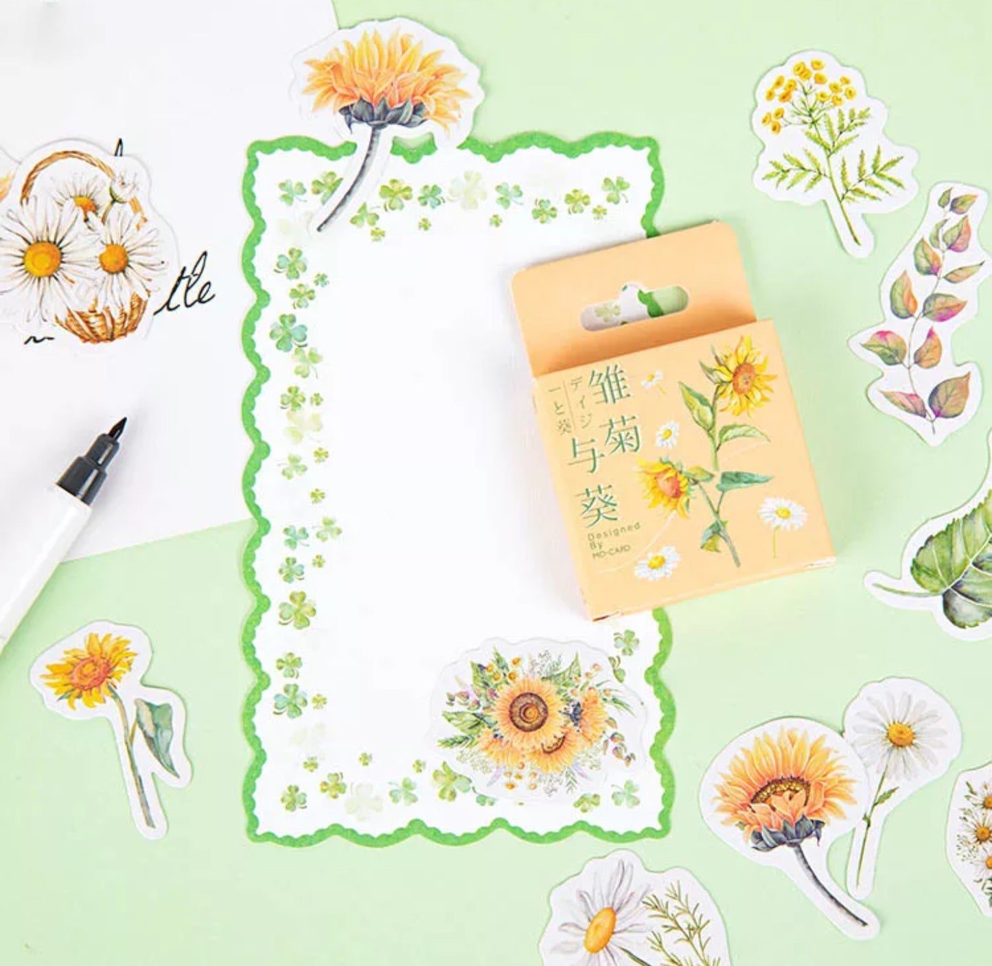 Aesthetic Floral Sticker Box