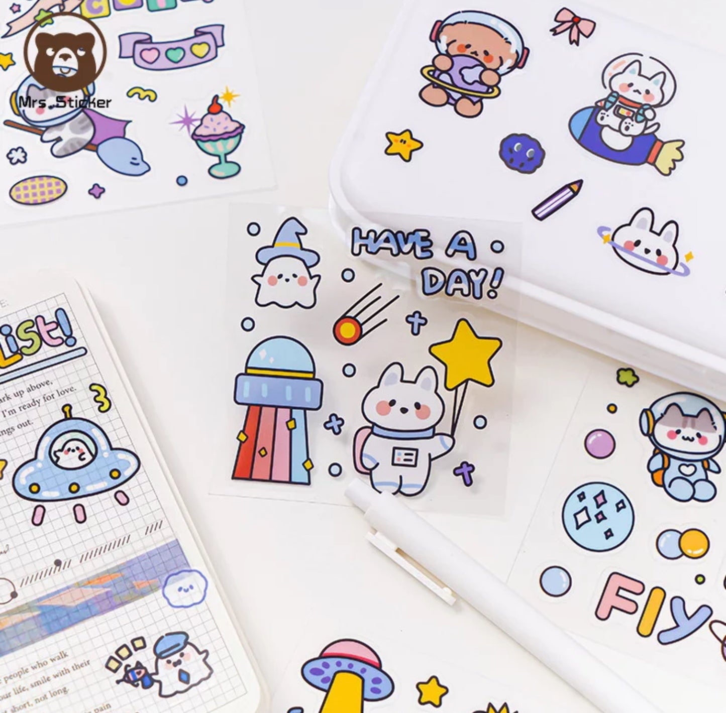 Kawaii Galaxy Sticker Box
