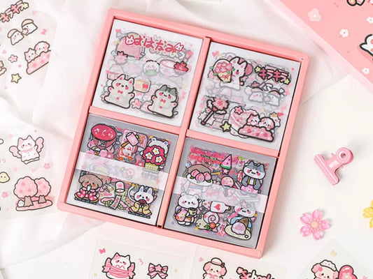 Kawaii Sakura Japanese Sticker Box 100pcs
