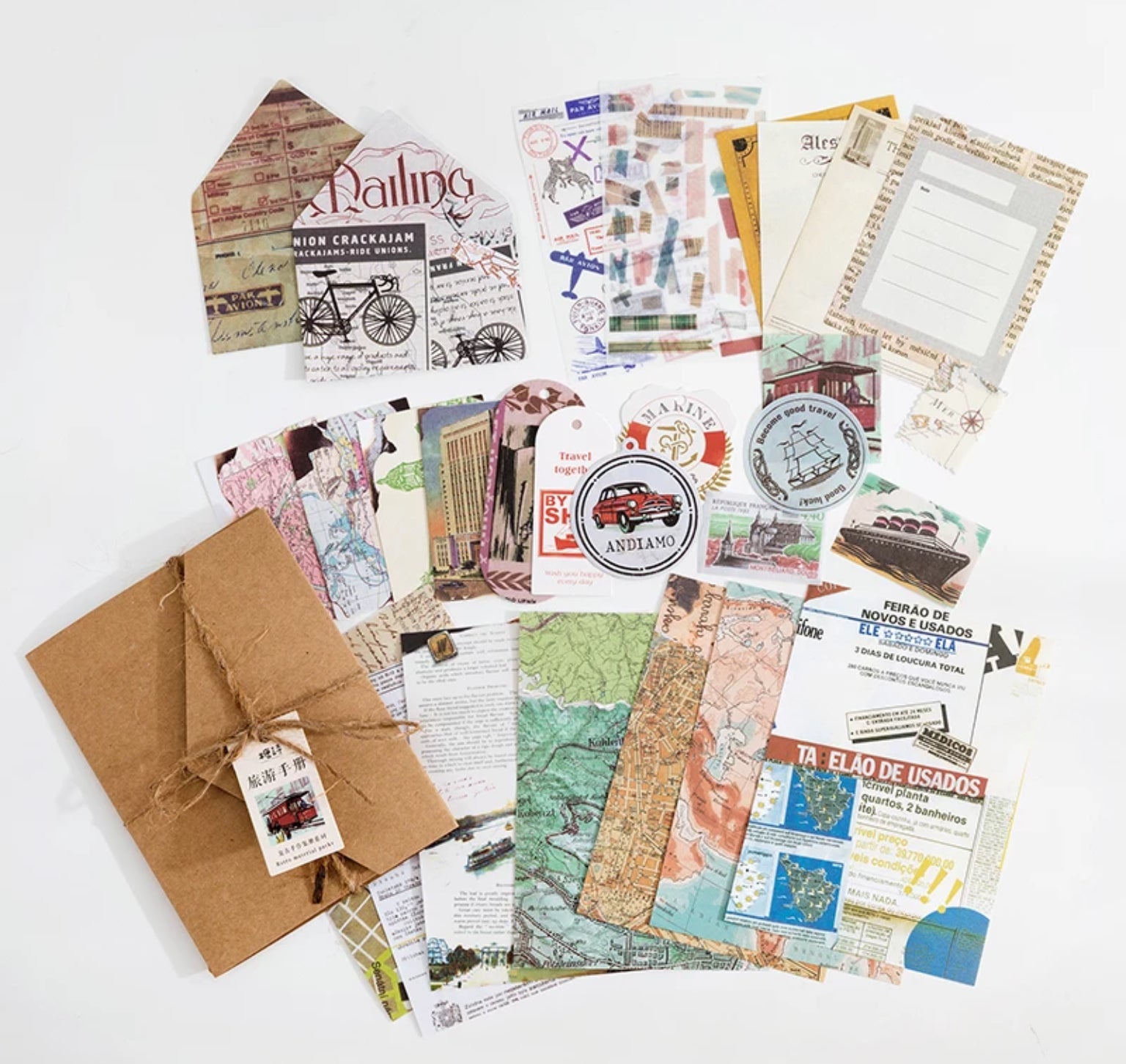 Draupnir 5 Packs Vintage Scrapbooking Supplies, Junk Journal Supplies Kit,  Scrapbooking Supplies Pack for Journaling, Antique Fairy Tales Series