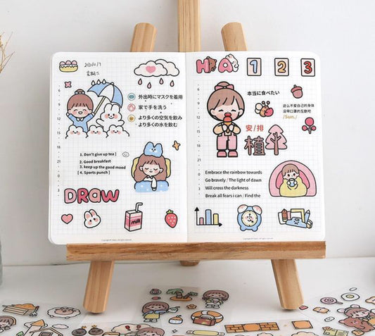 Kawaii Bear & Bunny Sticker Box