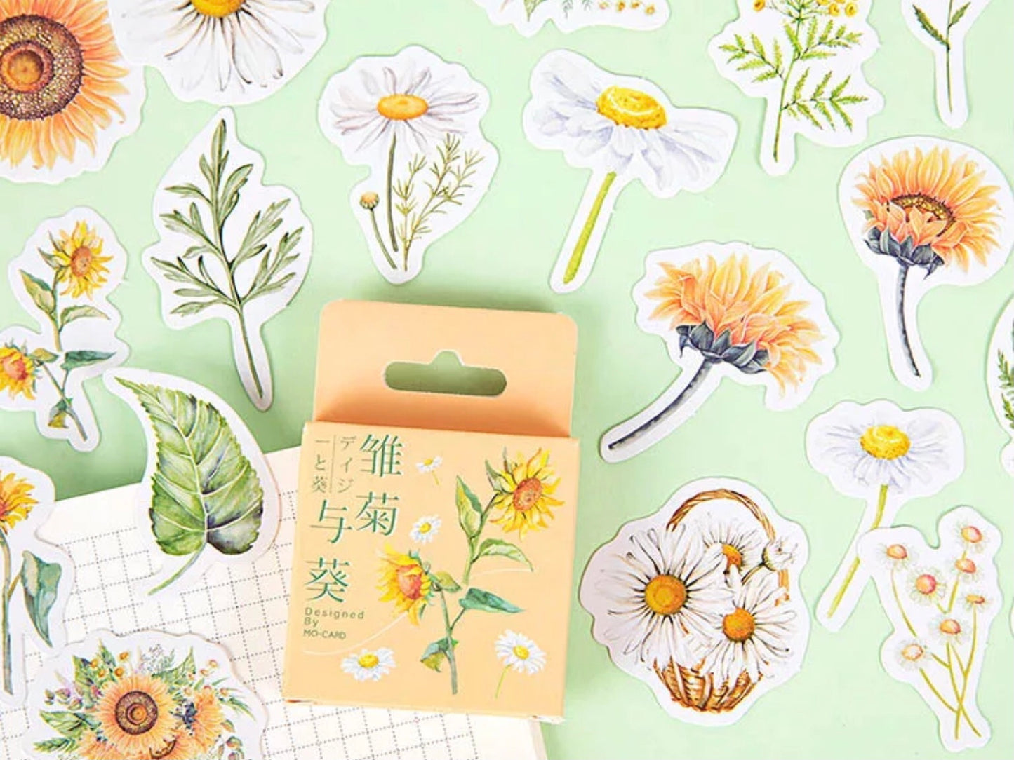 Aesthetic Floral Sticker Box