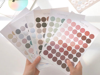 Aesthetic Dot Planner Sticker Sheets