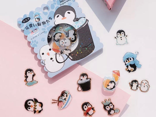 Penguin Puffy Stickers