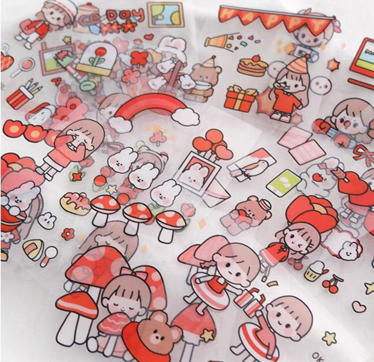 Buy Kawaii Bear and Bunny Deco Stickers, Photo Card Deco Stickers,  Toploader Deco Sticker Online in India 